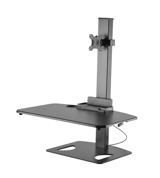Height Adjustable Stand sit and stand work station with Single Display Mount or Clamp DWS03-T01BK