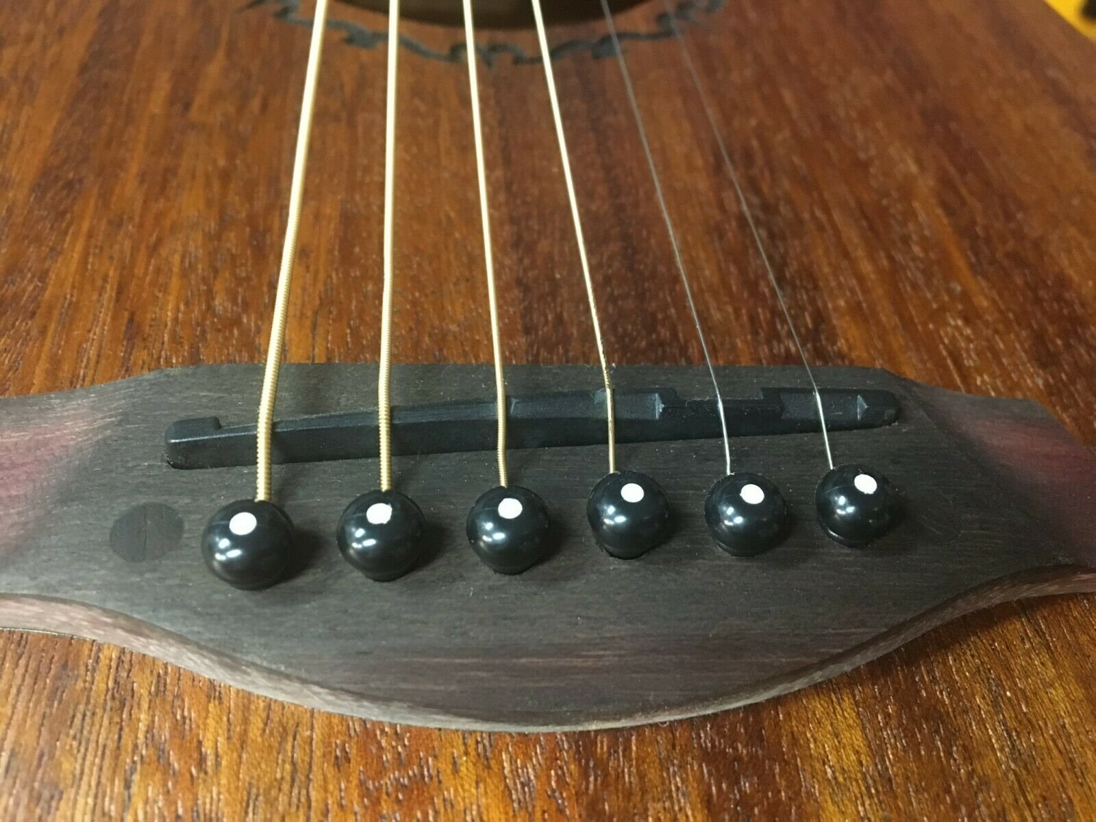 Haze A021BK 6PCS Acoustic Guitar Bridge Pins Plastic String End Peg - Black